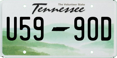 TN license plate U5990D