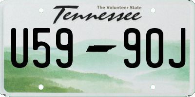 TN license plate U5990J