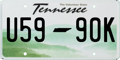 TN license plate U5990K