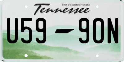 TN license plate U5990N