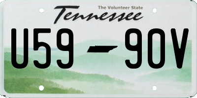 TN license plate U5990V