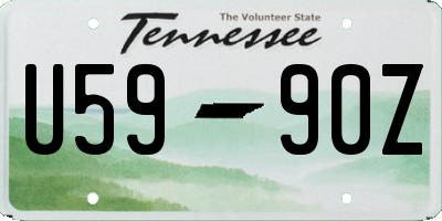 TN license plate U5990Z