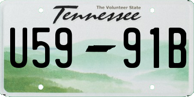 TN license plate U5991B
