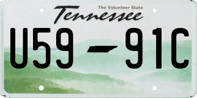 TN license plate U5991C