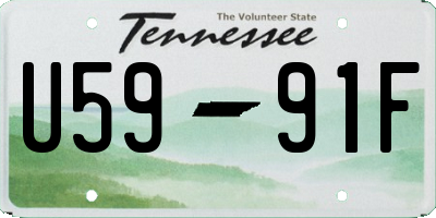 TN license plate U5991F