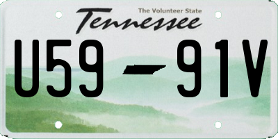 TN license plate U5991V
