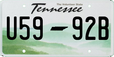 TN license plate U5992B