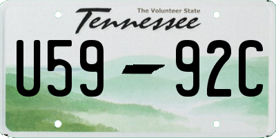 TN license plate U5992C
