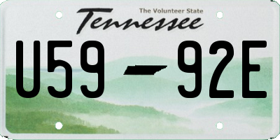 TN license plate U5992E