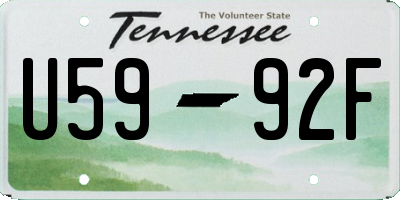 TN license plate U5992F