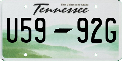 TN license plate U5992G