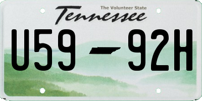 TN license plate U5992H