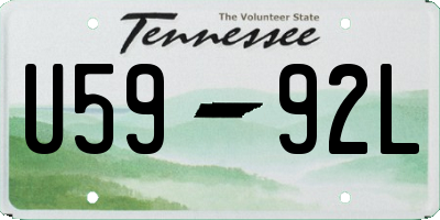 TN license plate U5992L