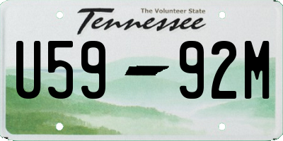 TN license plate U5992M