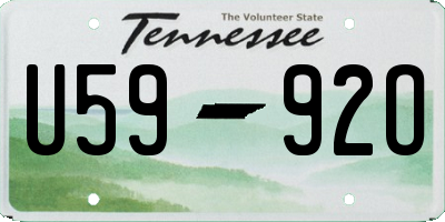 TN license plate U5992O