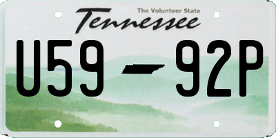 TN license plate U5992P