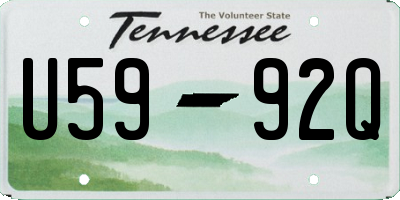 TN license plate U5992Q