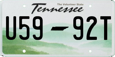 TN license plate U5992T