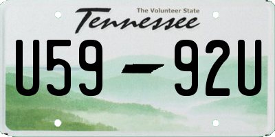 TN license plate U5992U