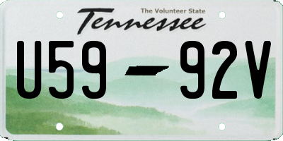 TN license plate U5992V