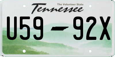 TN license plate U5992X