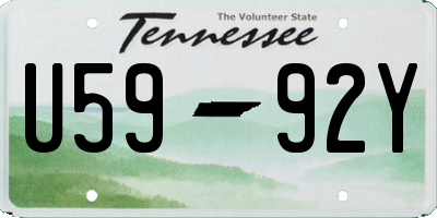 TN license plate U5992Y