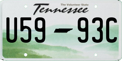 TN license plate U5993C