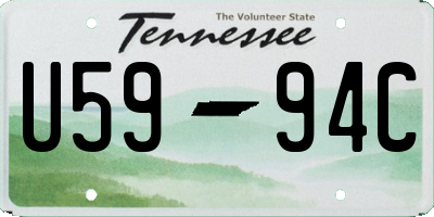 TN license plate U5994C