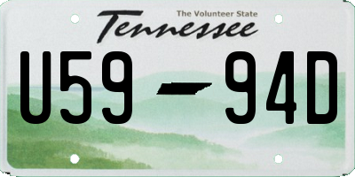 TN license plate U5994D