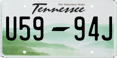 TN license plate U5994J