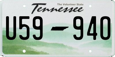 TN license plate U5994O