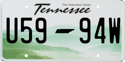 TN license plate U5994W