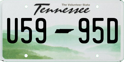 TN license plate U5995D