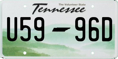 TN license plate U5996D
