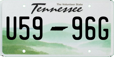 TN license plate U5996G