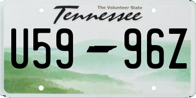 TN license plate U5996Z