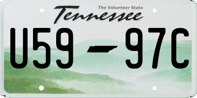 TN license plate U5997C