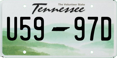 TN license plate U5997D