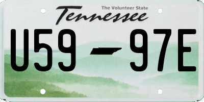 TN license plate U5997E