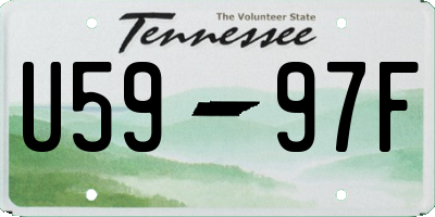 TN license plate U5997F