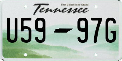 TN license plate U5997G