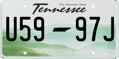 TN license plate U5997J