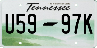 TN license plate U5997K