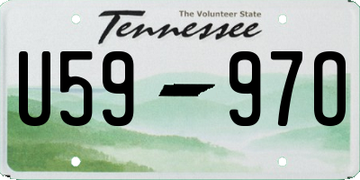 TN license plate U5997O