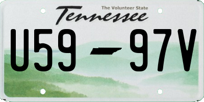 TN license plate U5997V
