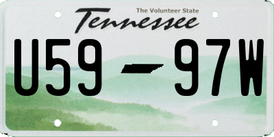 TN license plate U5997W