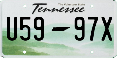 TN license plate U5997X