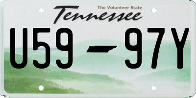 TN license plate U5997Y