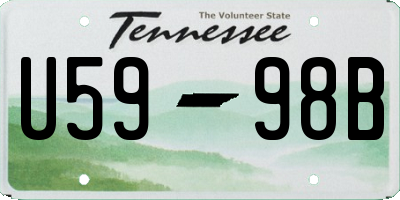 TN license plate U5998B