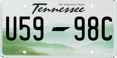 TN license plate U5998C